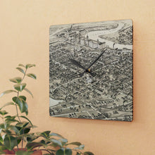 Load image into Gallery viewer, Ink Link Nashua 1883 Map Square Acrylic Wall Clock