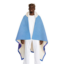 Load image into Gallery viewer, Manchester Night Skyline Ink Link Hooded Sherpa Fleece Blanket