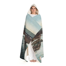 Load image into Gallery viewer, Amoskeag Falls Ink Link Hooded Sherpa Fleece Blanket
