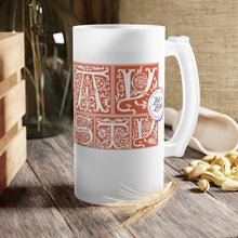Load image into Gallery viewer, Stay Frosty Ink Link Frosted Glass Beer Mug

